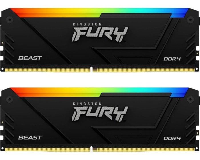 Оперативная память Kingston Fury Beast RGB DDR4 2x8GB/3600 (KF436C17BB2AK2/16)