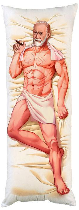 Подушка дакимакура Зигмунд Фрейд декоративная ростовая для обнимания 30x60 см (1833997753)