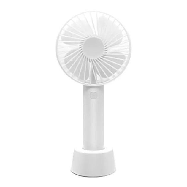 Вентилятор Portable Fan ручной аккумуляторный с подставкой и USB-зарядкой White (54522W)