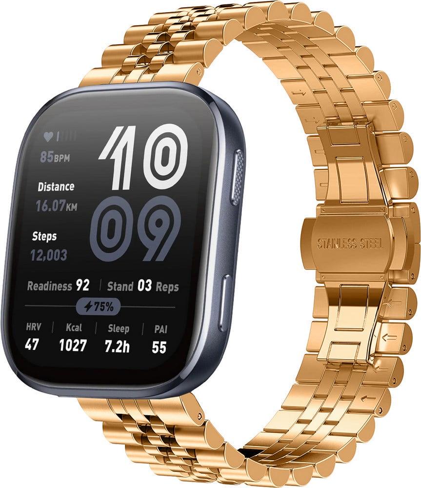 Браслет металлический Stech для Amazfit Bip 6 Rose Gold (40532-27)