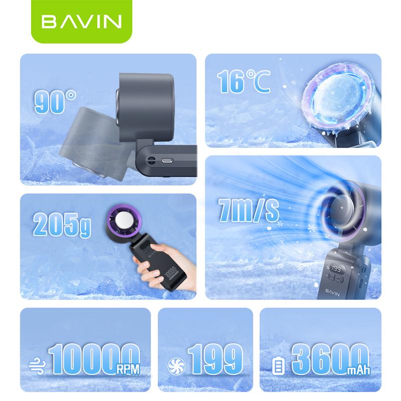 Вентилятор акумуляторний BAVIN BF-004 ICE CUBE TURBO FUN 10000RPM Violet (BF-004-VL) - фото 8