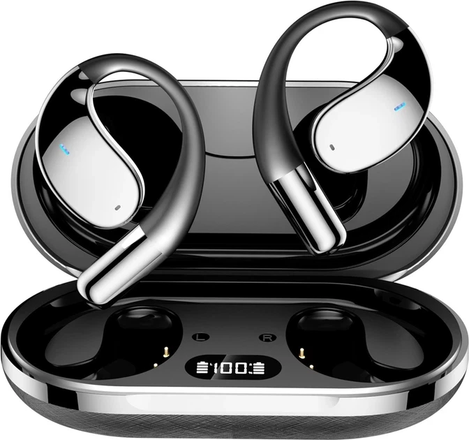 Навушники бездротові Inspire YYK Q39 Black OWS Bluetooth 5.3 відкритий тип до 20 год роботи з кейсом Вітрина