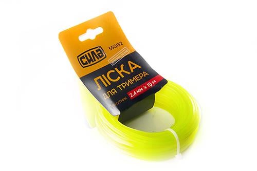Леска для триммера Сила 2,4 мм треугольник 15 м (550132)