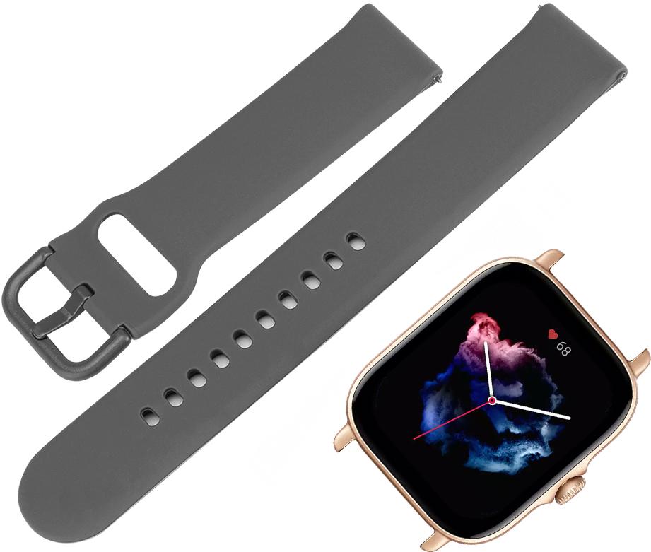 Ремешок Matte Style для Amazfit GTS 3 Grey (25334-33) - фото 2 Ремешок Matte Style для Amazfit GTS 3 Grey (25334-33) - фото 2