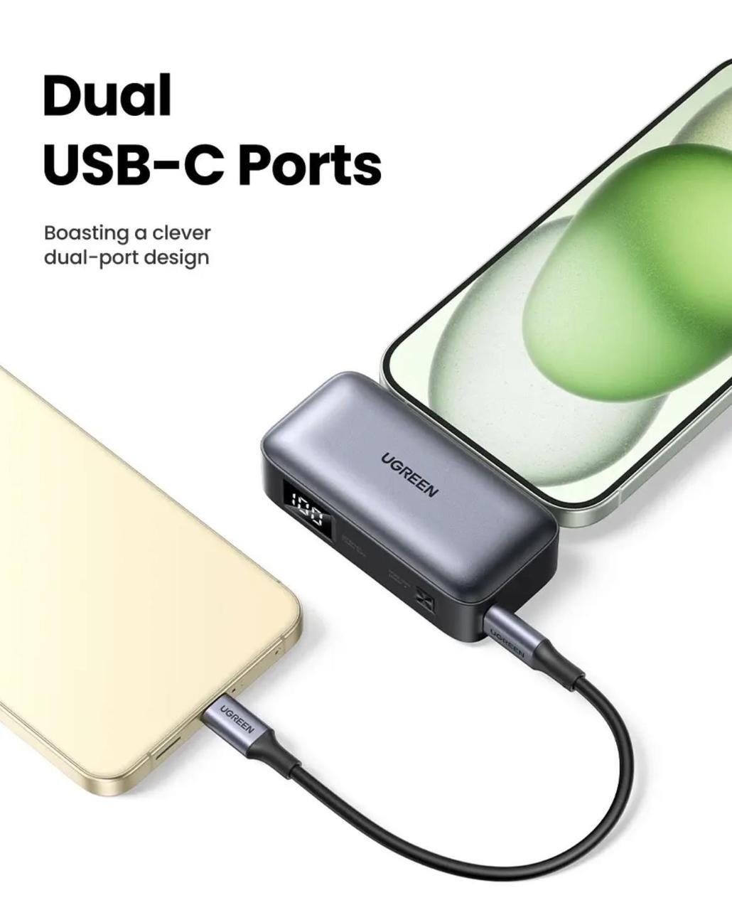 Повербанк UGREEN Nano 5000 mAh Gray (2390696100) - фото 3