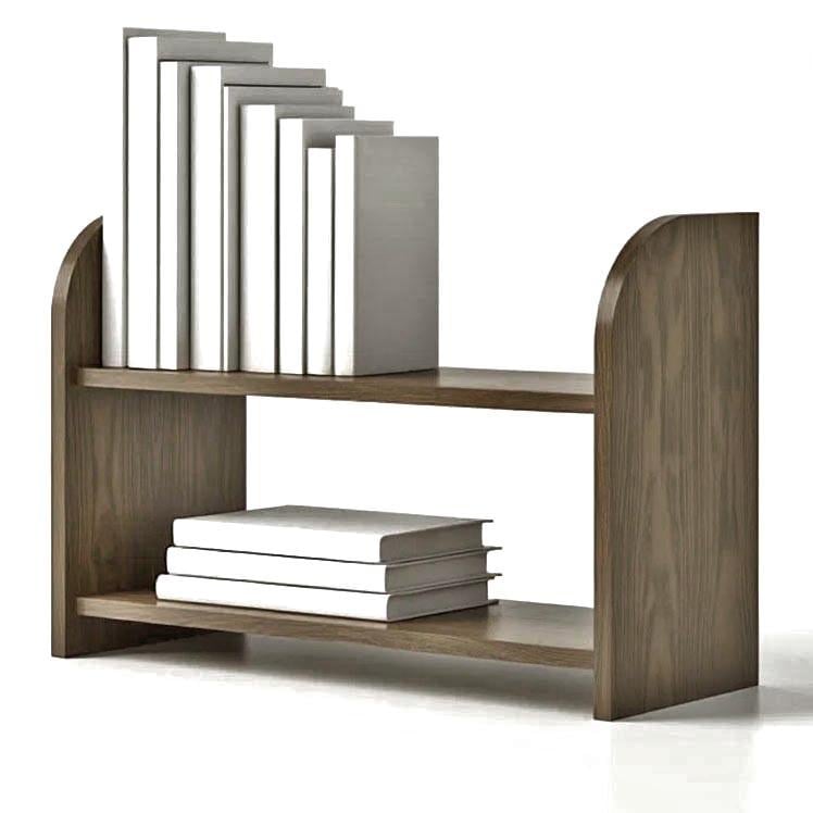 Полка книжная настольная из дерева Жамбели Палисандр (КПА-018002)