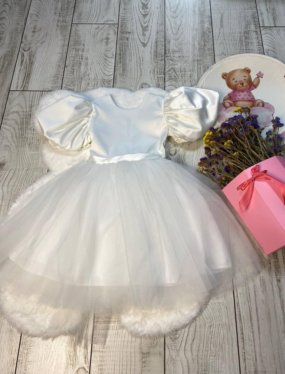 Платье праздничное для девочки 110 см Белый (2360515989) - фото 6