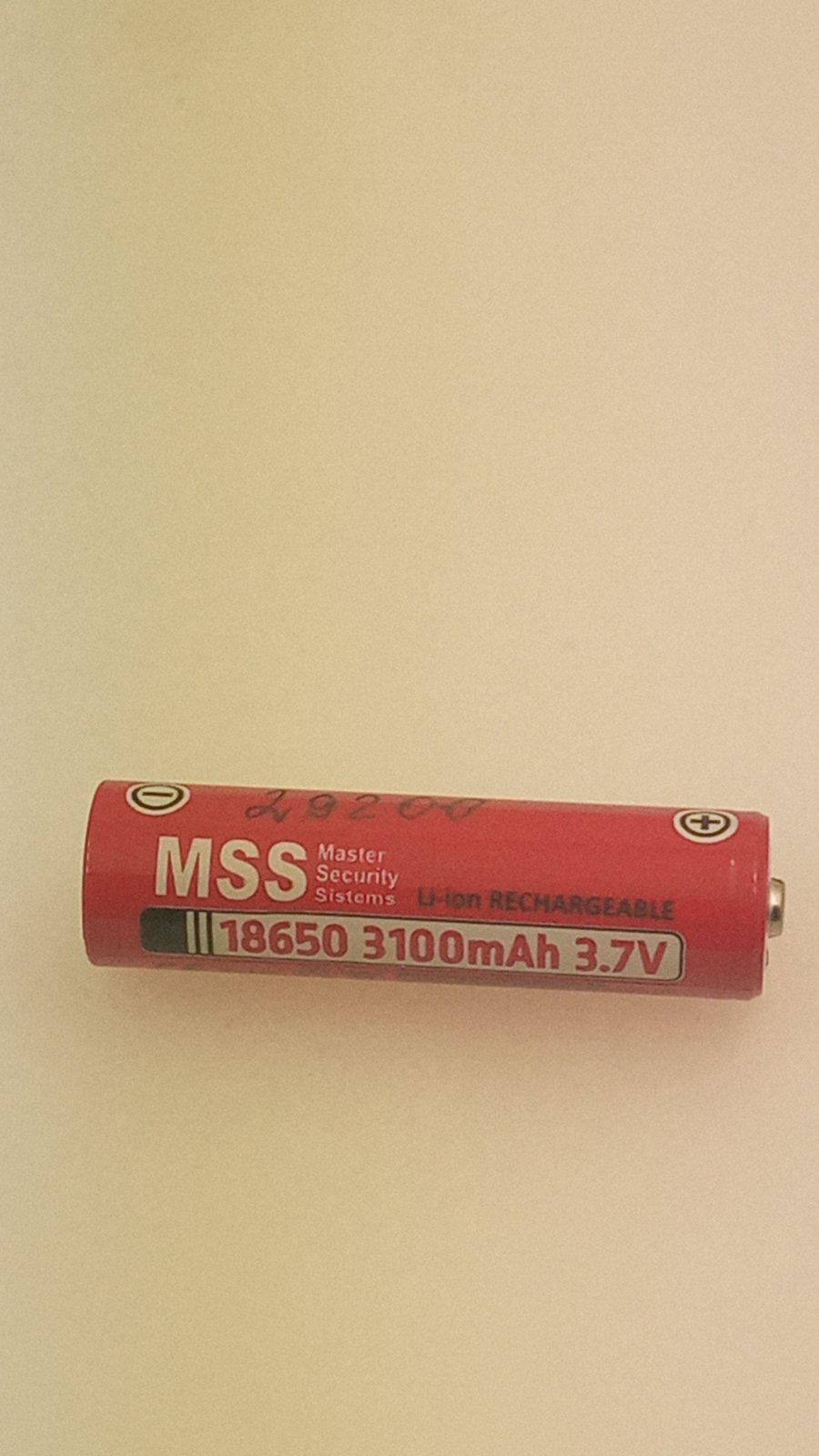 Аккумулятор Mastak18650 ICR18650 25A 3100 mah 3.7V Li-ion MSS+ - фото 1