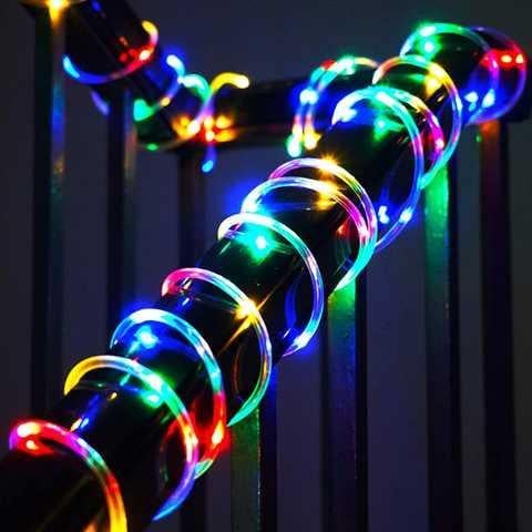 Гирлянда светодиодная уличная дюралайт мульти 100 м прозрачный шланг (1518249793) - фото 4