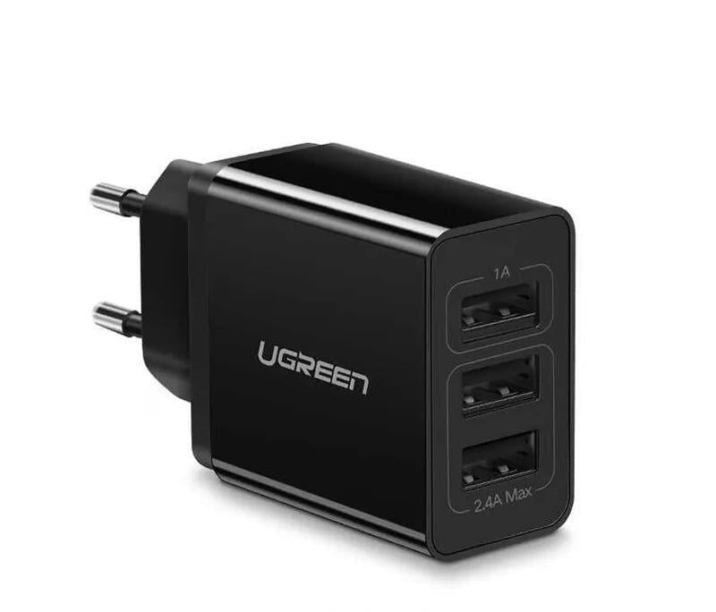 Зарядное устройство сетевое UGREEN ED013 3хUSB White (50817) - фото 7 Зарядное устройство сетевое UGREEN ED013 3хUSB White (50817) - фото 7