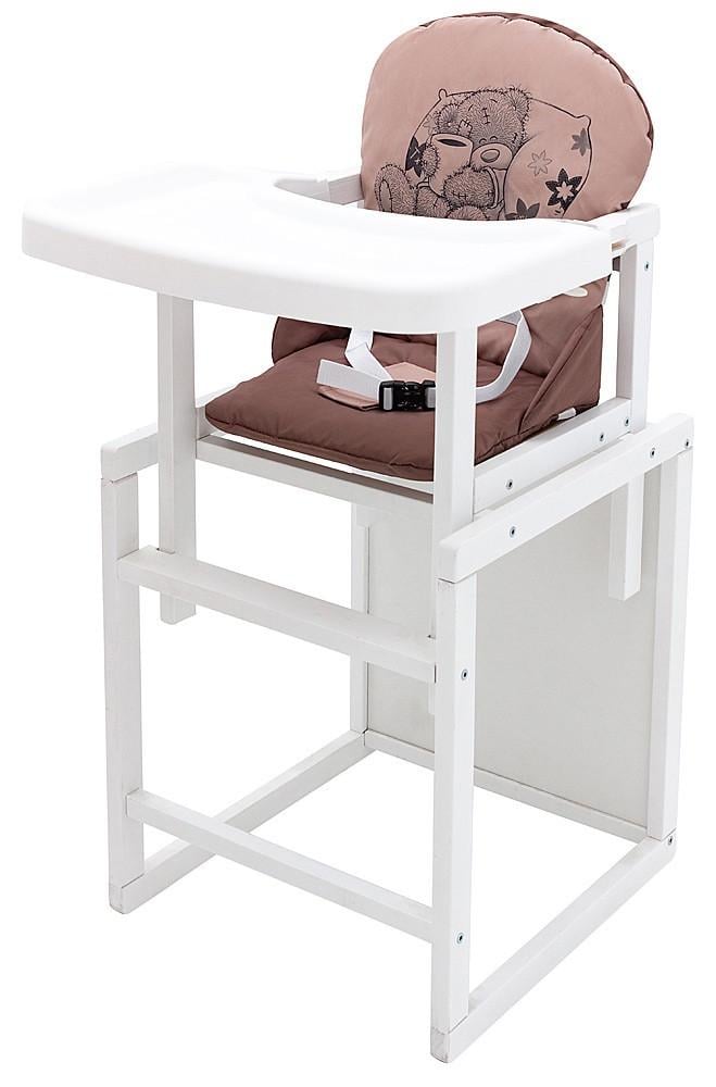 Стульчик-трансформер детский для кормления Babyroom Винни-240 деревянный 47х50х93 см Белый-капучино (150-7-626041)