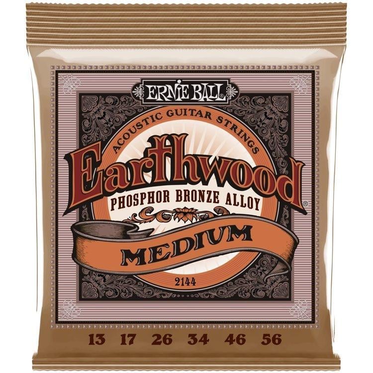 Струны Ernie Ball 2144 Earthwood Phosphor Bronze 13-56 Medium (908)