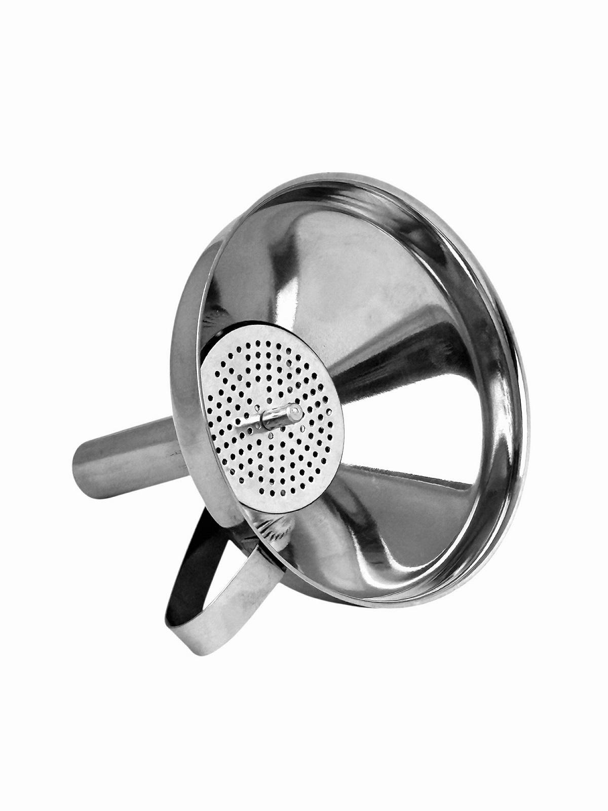 Лійка з ручкою кругла з нержавіючої сталі 10,5х5 см (31517553)
