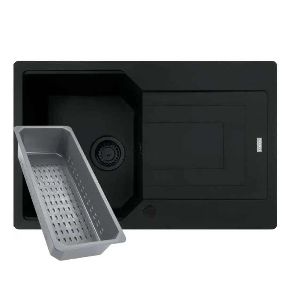 Мойка кухонная с крылом Franke Urban UBG 611-78 прямоугольная фрагранит 780х500 мм Black Edition (114.0699.234)
