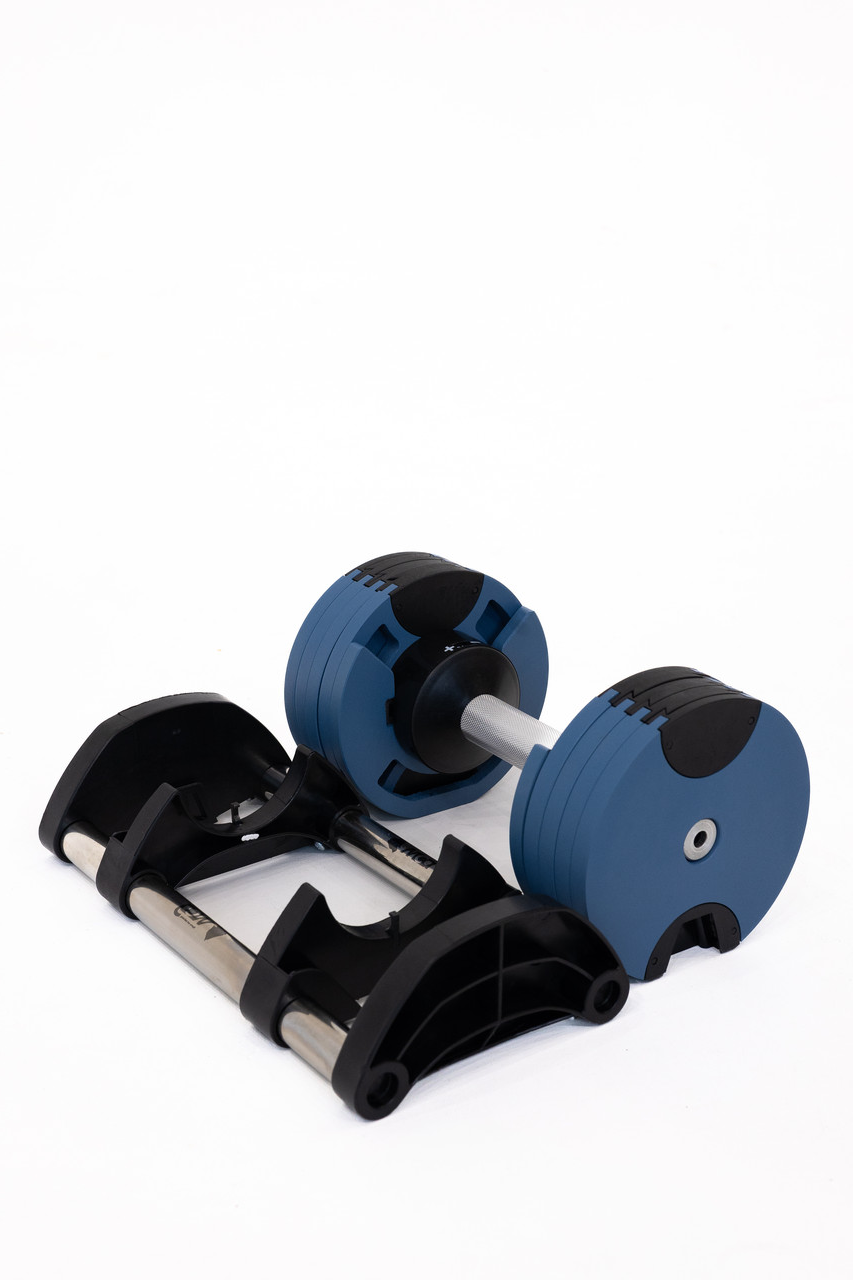 Гантеля стальная разборная регулируемая WCG 16 кг с 8 уровнями веса 2-16 кг Синий (01016M1) - фото 4