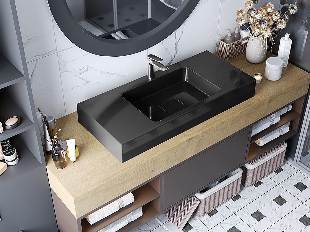 Умывальник накладной Luxor Creativ 100 Black