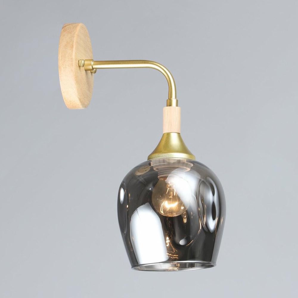 Бра Lighthouse SRS-20123/1W GD+WOOD Бежевый/Золотой/Черный (113313)