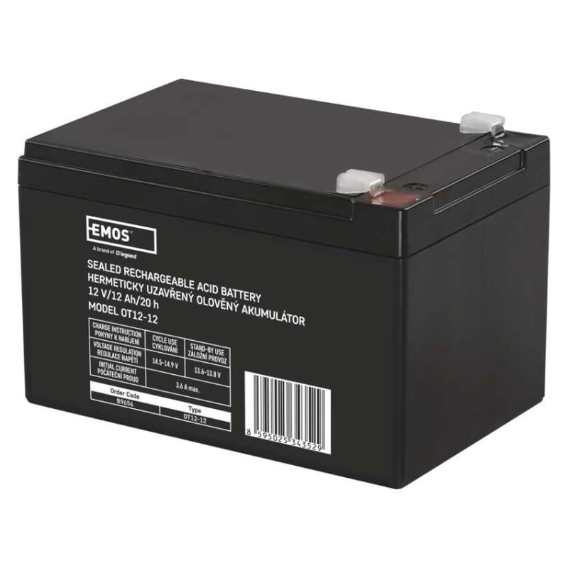 Батарея аккумуляторная Emos B9656 AGM 12V 12 Ah Fast 6,3 мм (37804731)