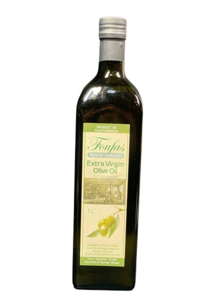Масло оливковое Foufas Extra Virgin холодного отжима высшее качество 1 л (8163450)
