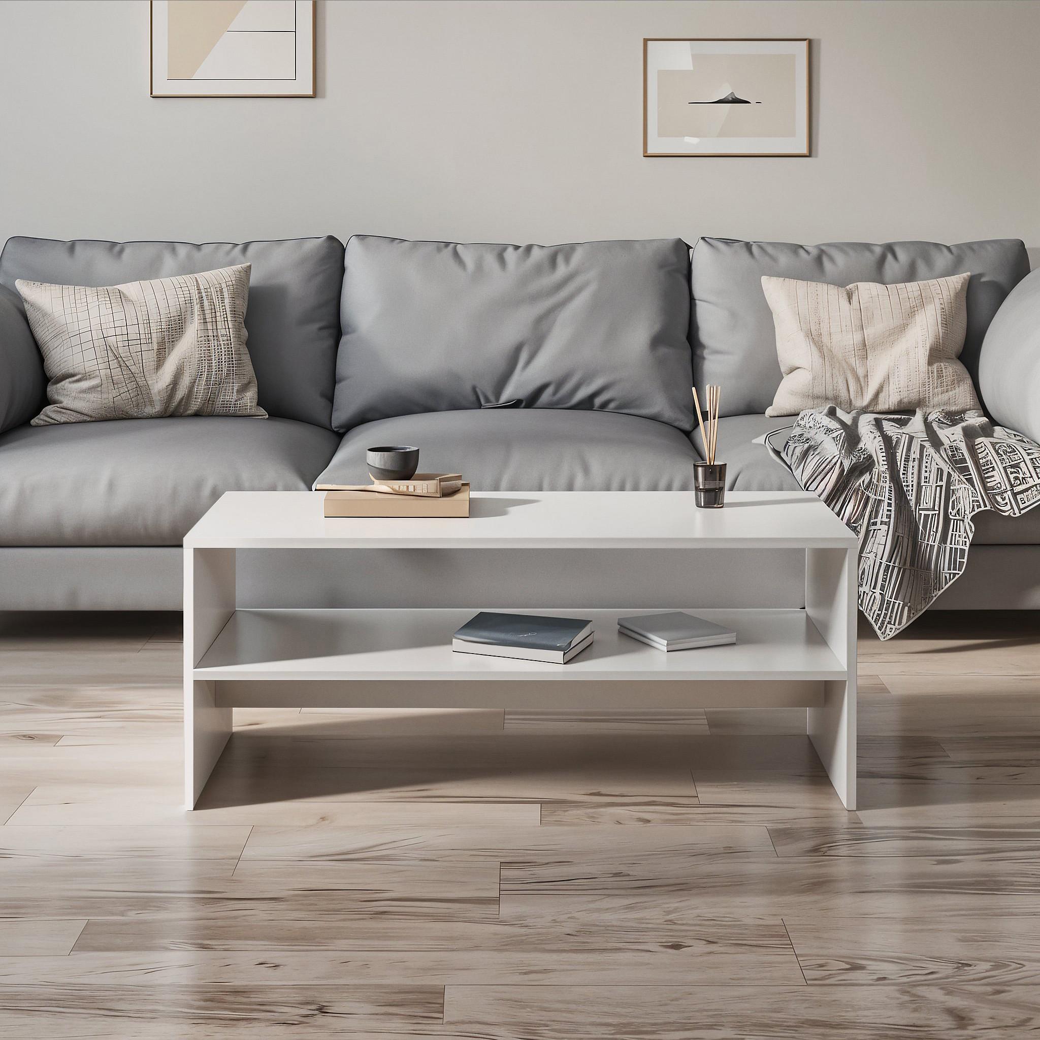 Журнальний стіл F-80 996х398х400 мм Білий - фото 2 Журнальний стіл F-80 996х398х400 мм Білий - фото 2