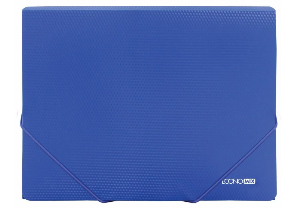 Папка Economix на резинках А4 пластиковая Синий (Е31601-02)