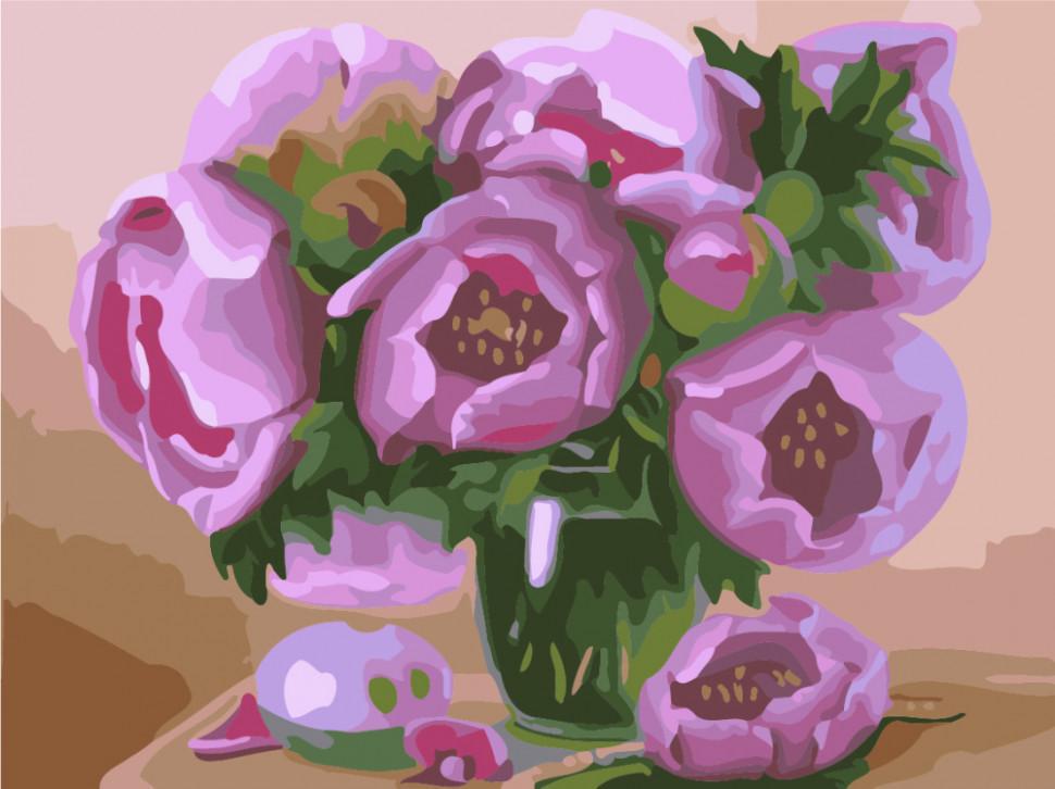 Картина по номерам Brushme Нежные пионы 40х50 см (GX7264)