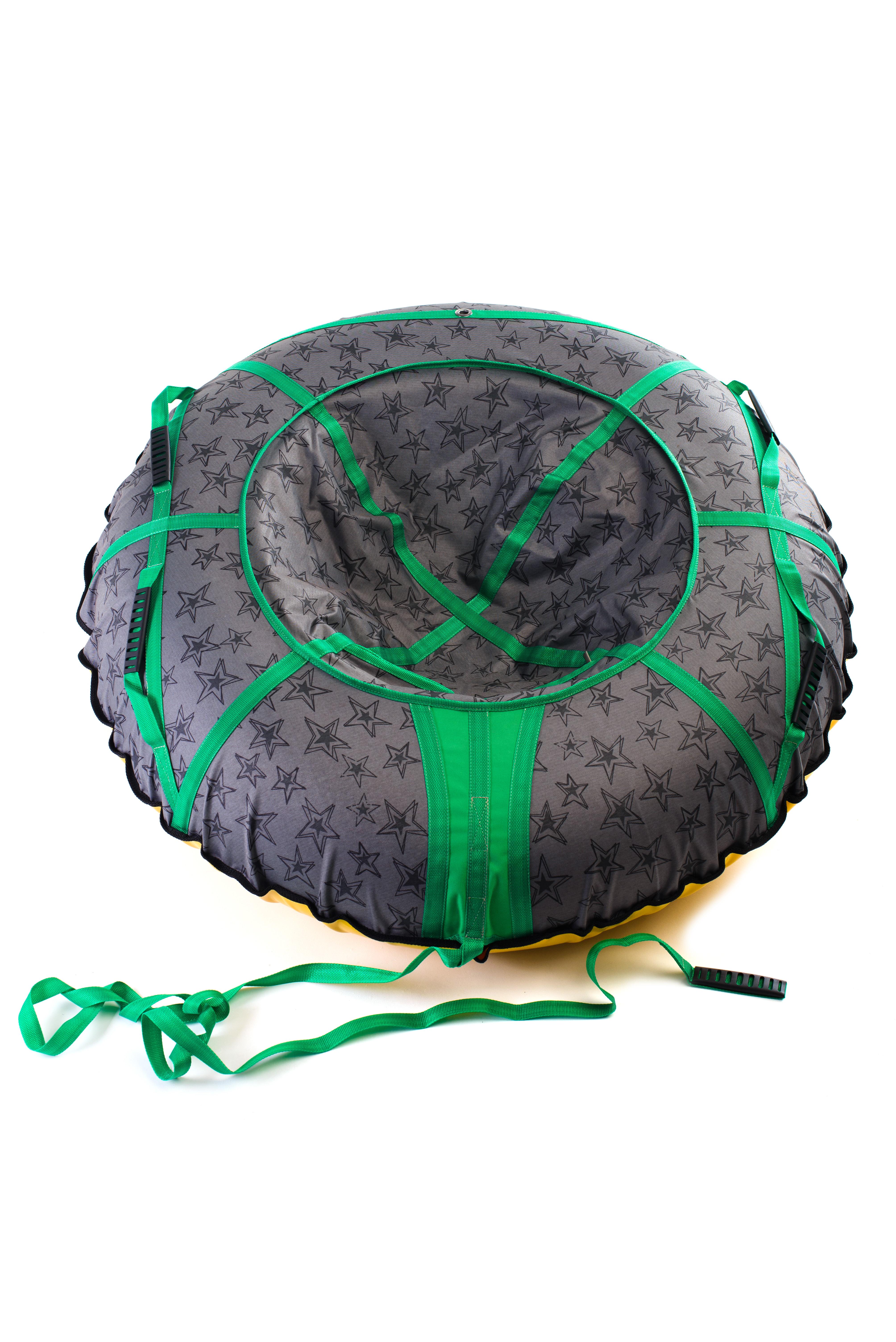 Надувні санки-ватрушка Kospa 80 cм Зірки/Сірий (1083)