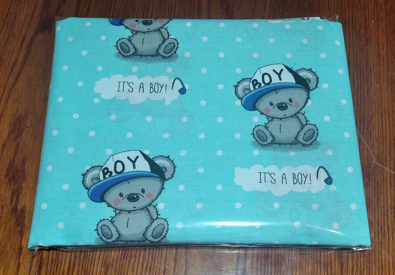 Комплект постельного белья Мишка в кепке 3 пр. Бирюзовый (2104268991) - фото 5 Комплект постельного белья Мишка в кепке 3 пр. Бирюзовый (2104268991) - фото 5