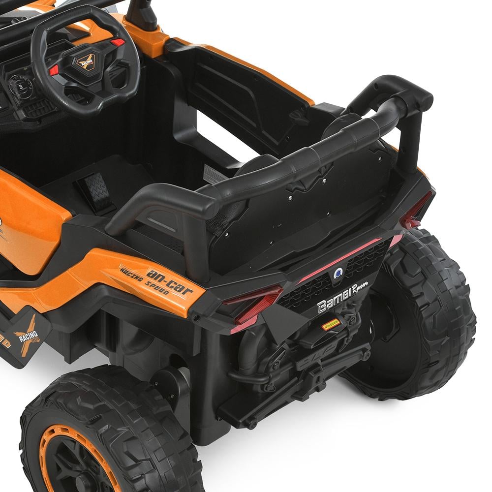 Электромобиль джип Bambi Racer M 6141EBLR-6 2x25W 12V кожаное сиденье EVA пульт Bluetooth Оранжевый (26465482) - фото 6 Электромобиль джип Bambi Racer M 6141EBLR-6 2x25W 12V кожаное сиденье EVA пульт Bluetooth Оранжевый (26465482) - фото 6