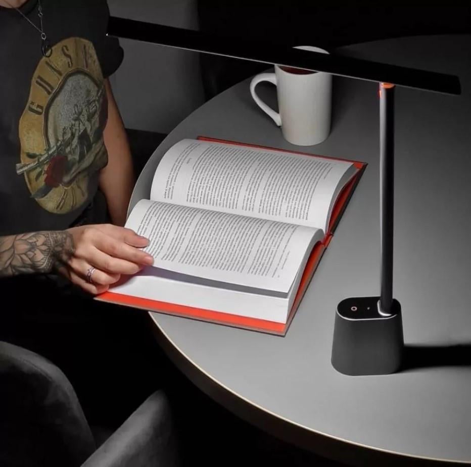 Лампа настольная аккумуляторная Baseus Smart Eye Series Charging Folding Smart Light 2200 mAh Серый - фото 7 Лампа настольная аккумуляторная Baseus Smart Eye Series Charging Folding Smart Light 2200 mAh Серый - фото 7