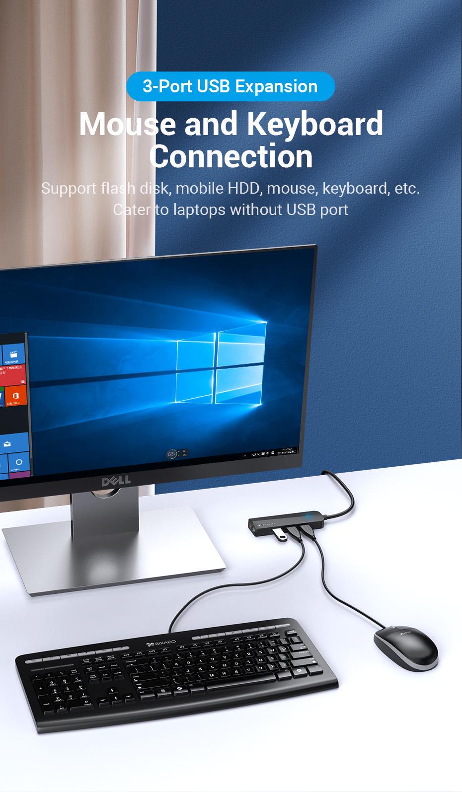 USB-хаб Vention зі звуковою картою USB-3x USB 3.0/2x 3,5 мм minijack/micro-USB додаткове живленя 5 Гбіт/с USB-A 1 м Чорний (CHIBF) - фото 6 USB-хаб Vention зі звуковою картою USB-3x USB 3.0/2x 3,5 мм minijack/micro-USB додаткове живленя 5 Гбіт/с USB-A 1 м Чорний (CHIBF) - фото 6