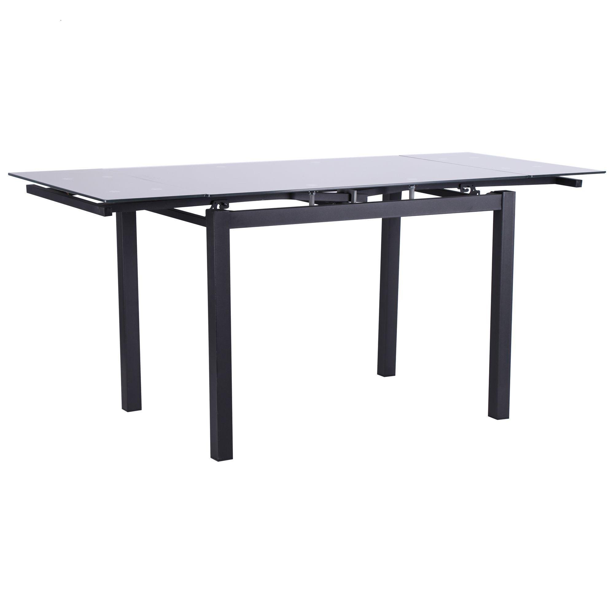 Стол обеденный AMF Holding Афины 1100+600х770х740 Черный/Антрацит - фото 2 Стол обеденный AMF Holding Афины 1100+600х770х740 Черный/Антрацит - фото 2