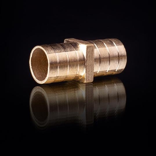 Соединительная трубка Lexline К.1655-В D18 для ремонта шлангов латунь - фото 3