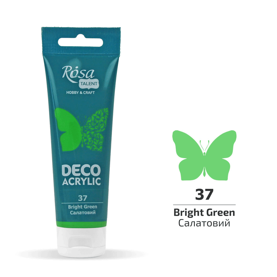 Акриловая краска ROSA Talent 322237 4 шт. 75 мл Салатовый матовый/37 (4823098512530) - фото 1