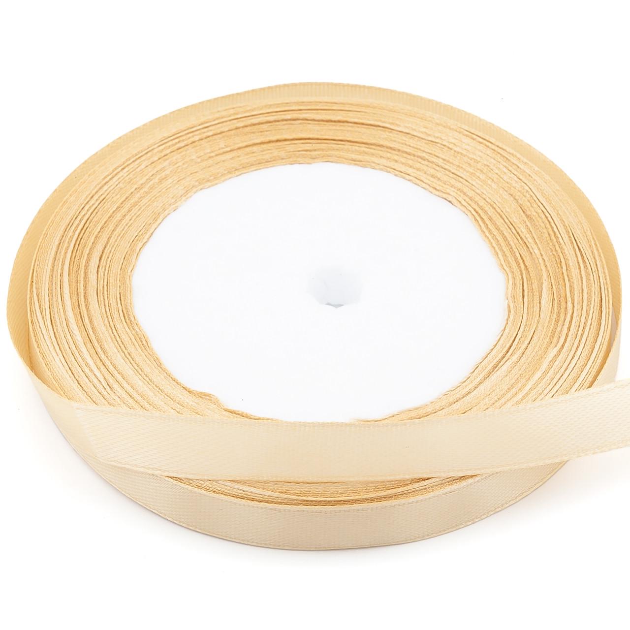 Лента атласная 1 см 1 рулон 23 м Бежевый (ЛТ0010а03)