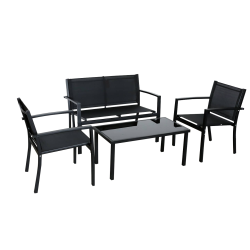 Комплект садовой мебели 4-местный Bonro B-5062 Черный (2670149006)