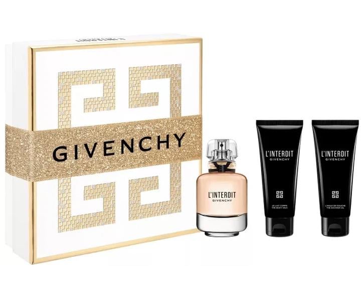 Подарочный набор для женщин Givenchy L'Interdit парфюмированная вода 80 мл/лосьон для тела 75 мл и масло для душа 75 мл (389364)