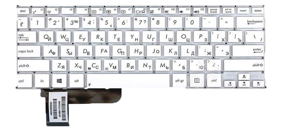 Клавиатура для ноутбука Asus X205 X205TA матовая (0KNB0-1120RU00)