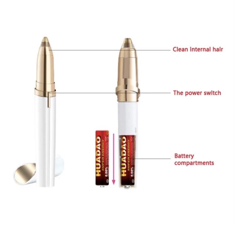 Епілятор-тример для брів та носа Білий/Золотий (1839728420) - фото 4