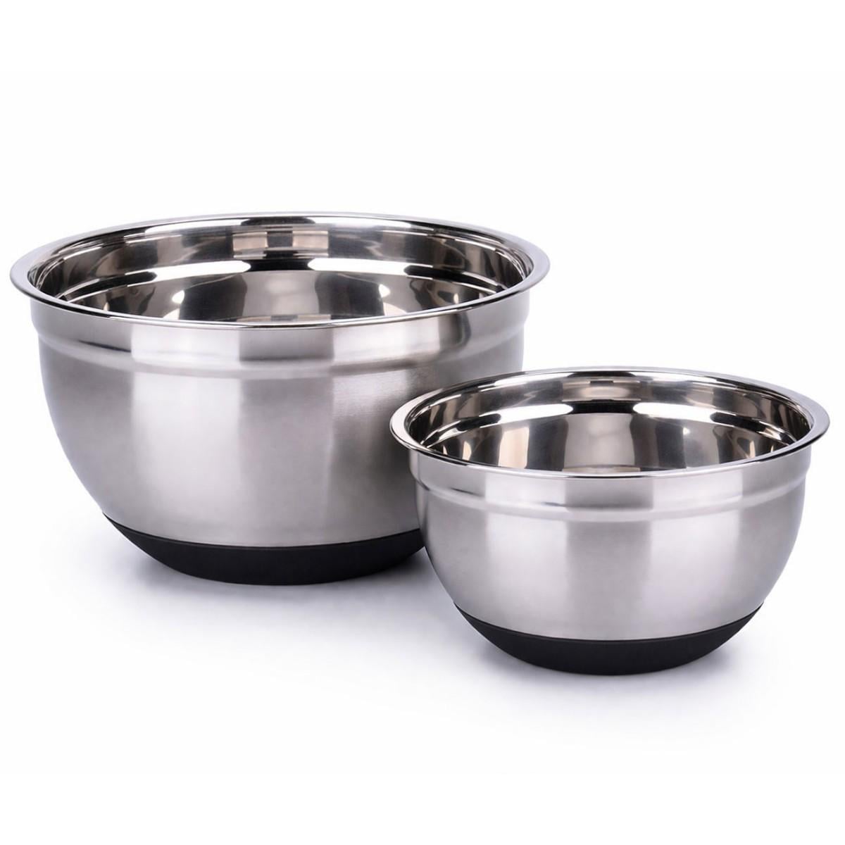 Набор мисок German Bowl из нержавеющей стали с силиконовым дном 2 шт. 16 см 24 см