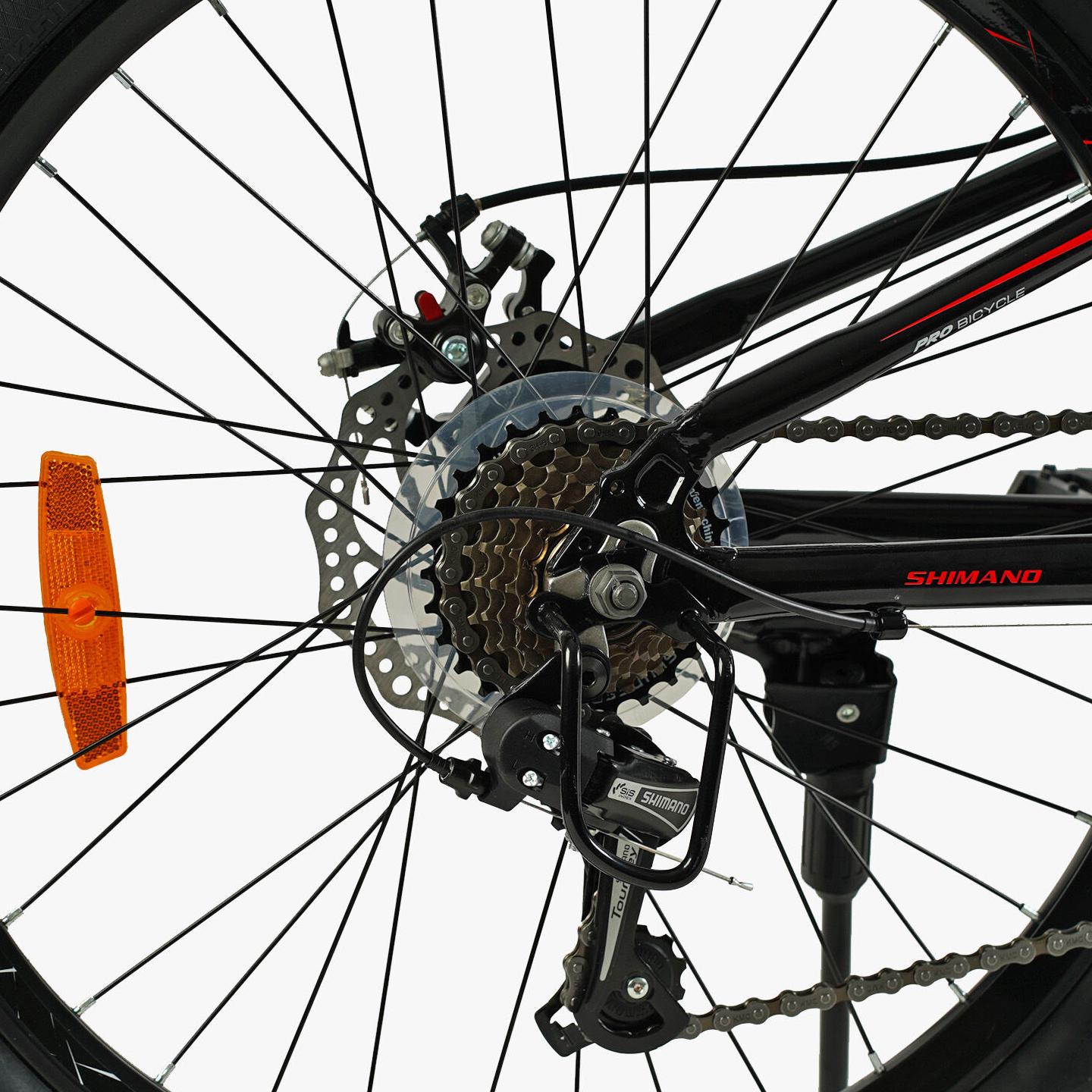 Велосипед горный Corso Optima 24" подростковый алюминиевый Черно-Красный - фото 8 Велосипед горный Corso Optima 24" подростковый алюминиевый Черно-Красный - фото 8