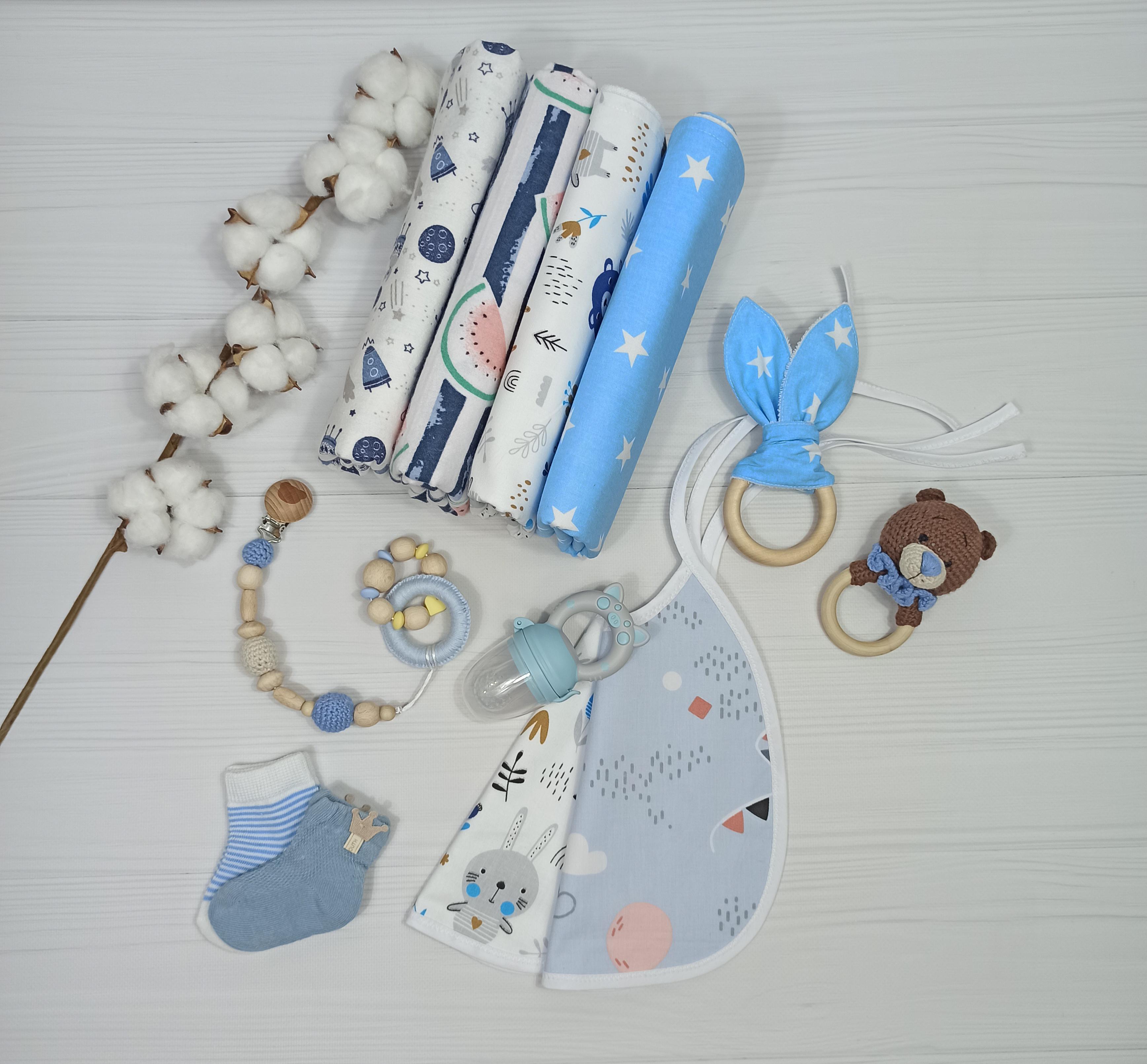 Подарочный набор a.l.babybox Лесные жители на лужайке 13 шт. Синий (NA 18170615)