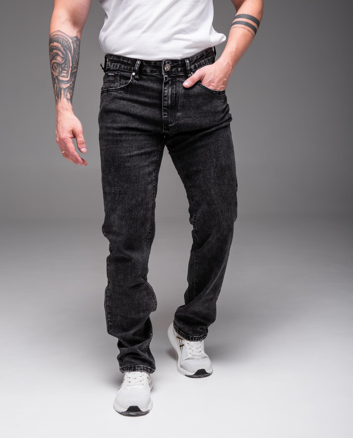 Джинсы мужские WG прямого кроя р. 29 Темно серый (2394)