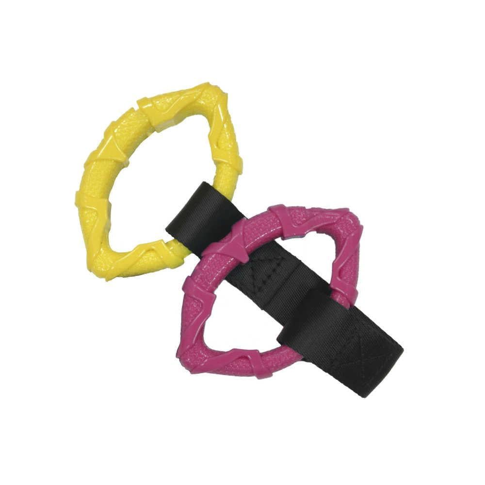 Игрушка для собак Croci CATCHER Эспандер резиновый 14 см Розовый/Желтый