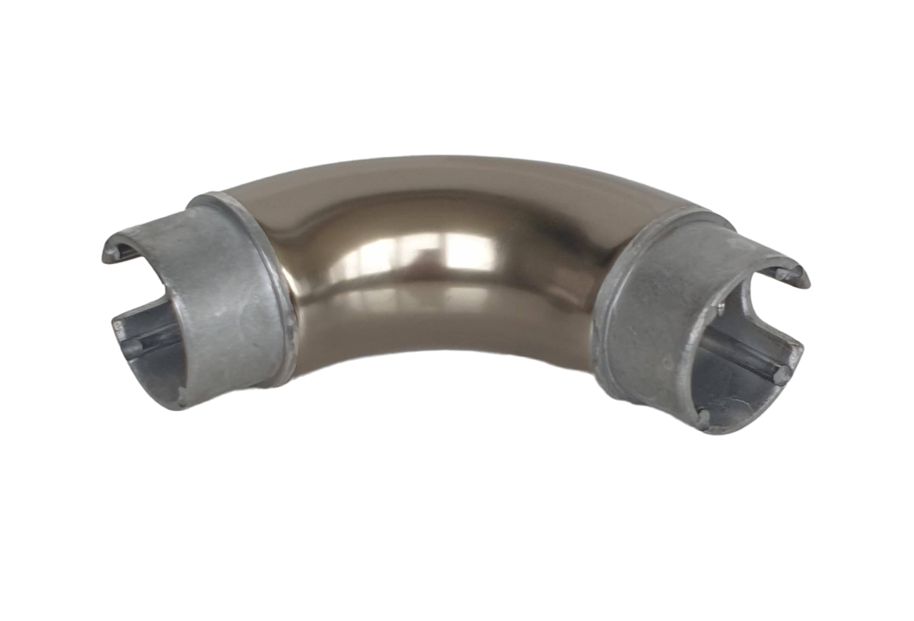 Поворот поручня 90° система коло для алюмінієвих поручнів Ø 50 мм Шампань