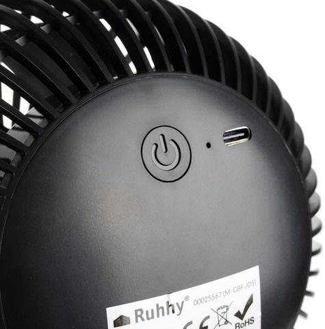 Вентилятор беспроводной с зажимом и USB зарядкой Черный - фото 5 Вентилятор беспроводной с зажимом и USB зарядкой Черный - фото 5