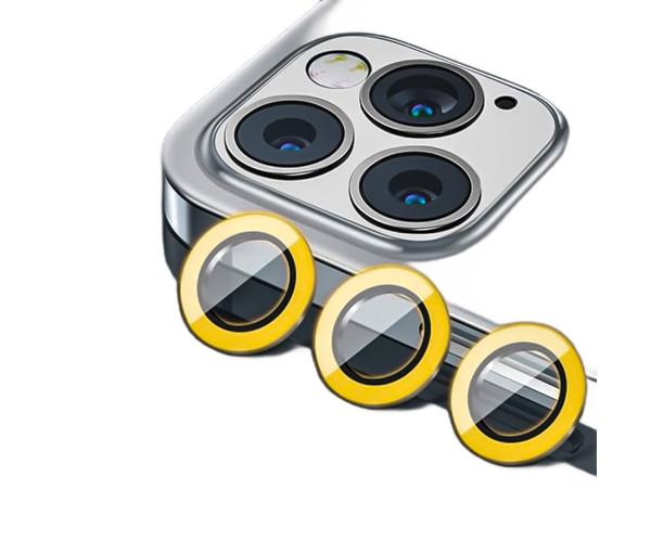 Люминисцентное гибкое стекло HD Camera Film на заднюю камеру для iPhone 13 Pro Max (светится в темноте) Желтый