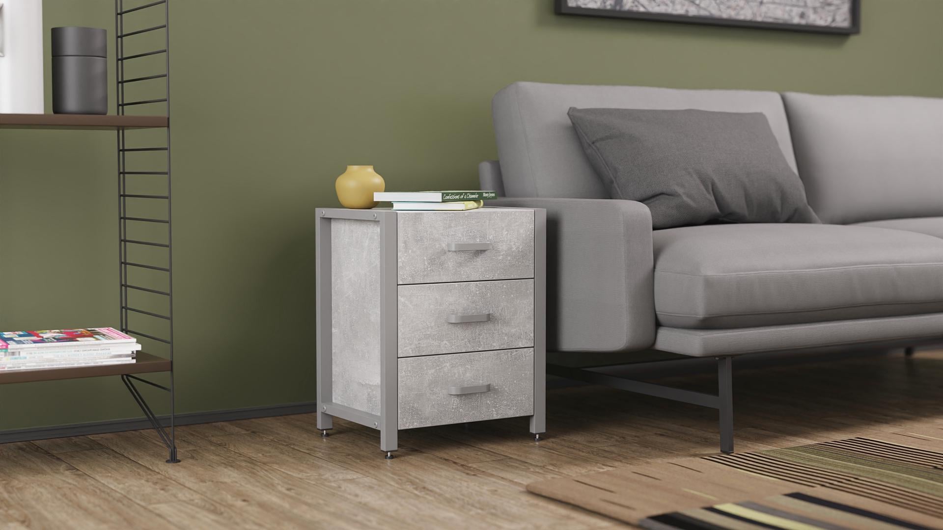 Тумба универсальная Ferrum-decor Вивьен ДСП 16 мм 3 50x41x40 Серый/Бетон (FRD-106934) Тумба универсальная Ferrum-decor Вивьен ДСП 16 мм 3 50x41x40 Серый/Бетон (FRD-106934)