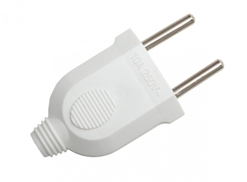 Вилка электрическая Luxel 10A прямая без заземления