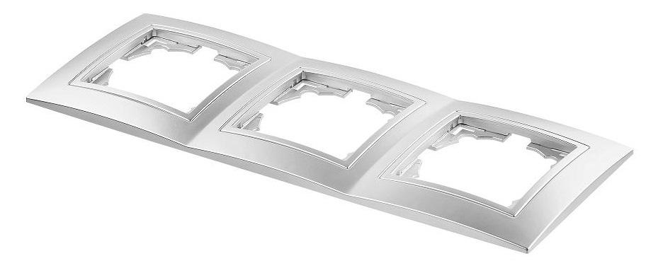 Рамка тримісна MARSHEL ELEGANT FE-3 Silver